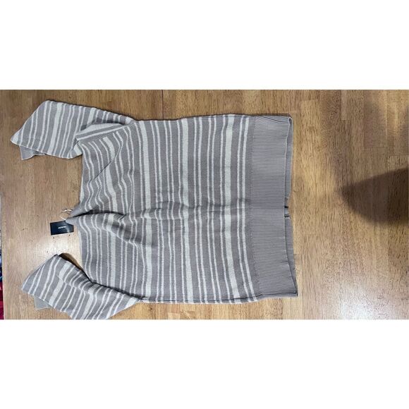 ALFANI COASTAL MODE TAN STRIPE CARDIGAN SWEATER WOMENS SZ M P1-261 - Picture 11 of 11